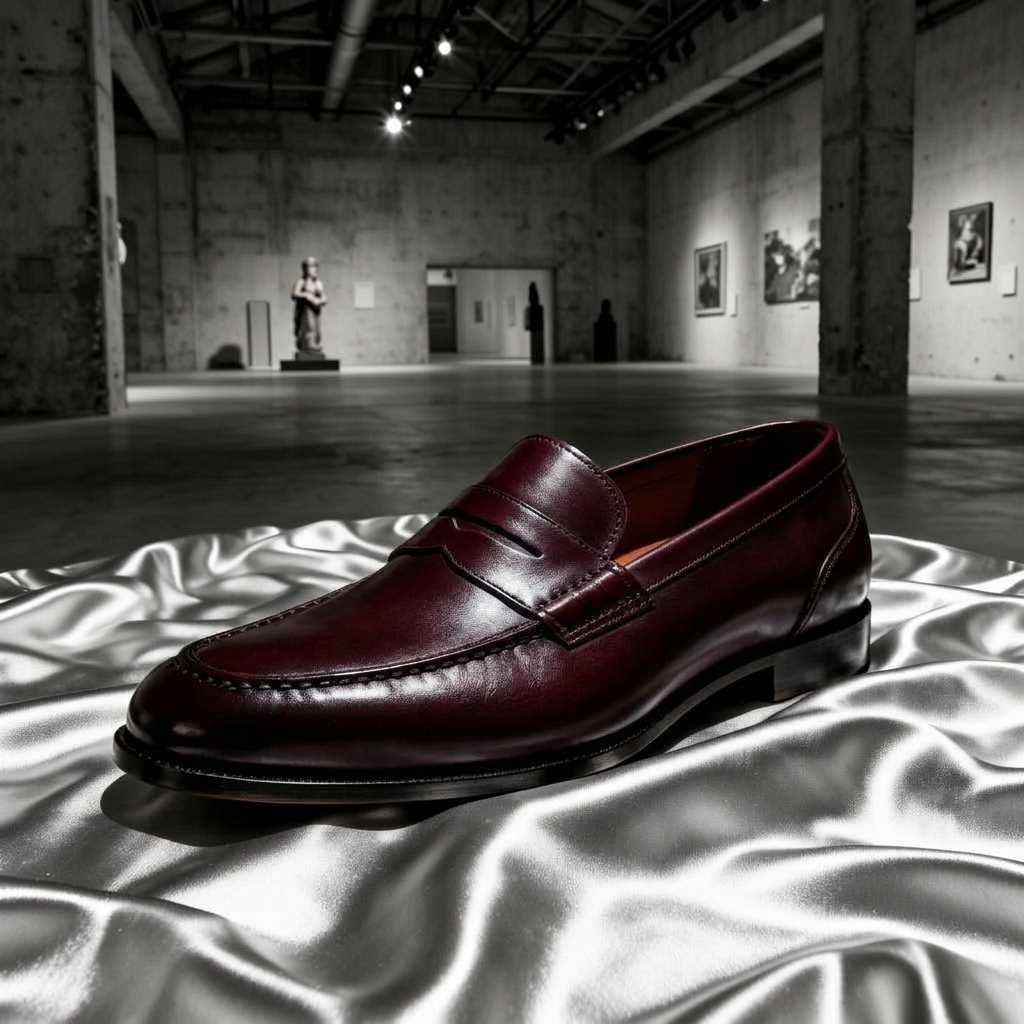 Loafer in dark burgundy